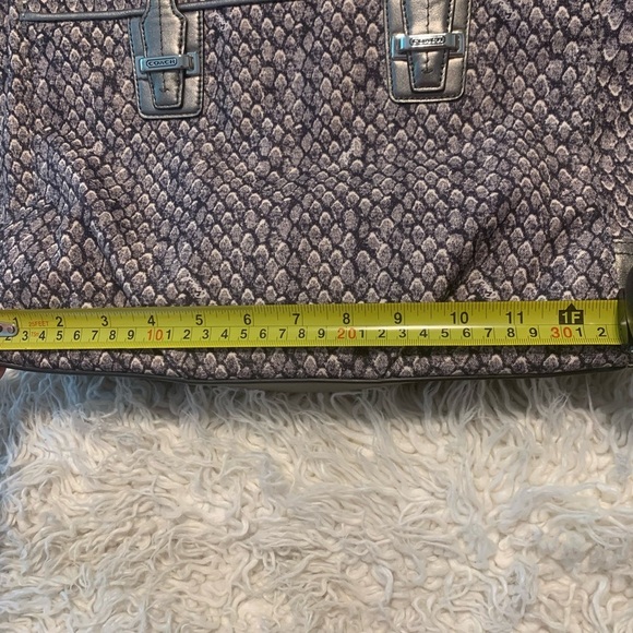 Coach Taylor Snake Alexis Tote Carryall Shoulder Bag Leather Trim New F26034 - Picture 14 of 16
